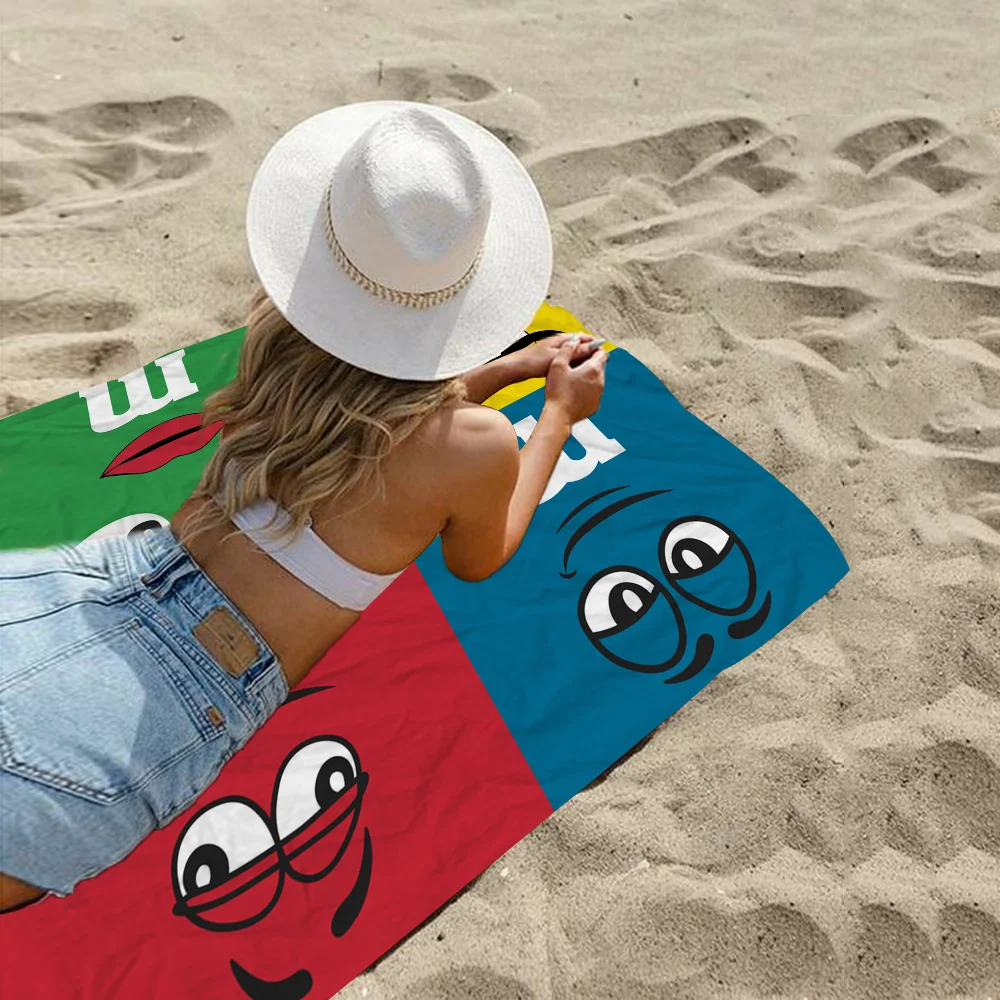M&Ms Chocolate Microfiber Beach Towel Absorbent Quick Dry Soft Yoga Swimming Resort Mountain Climbing Towel 3