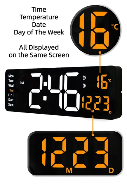 Kleine Digitaluhr kleine LCD-Digitaluhr für Home Office Desktop Silent Time  Display Dashboard mit Knopf Batterie heißer Verkauf - AliExpress