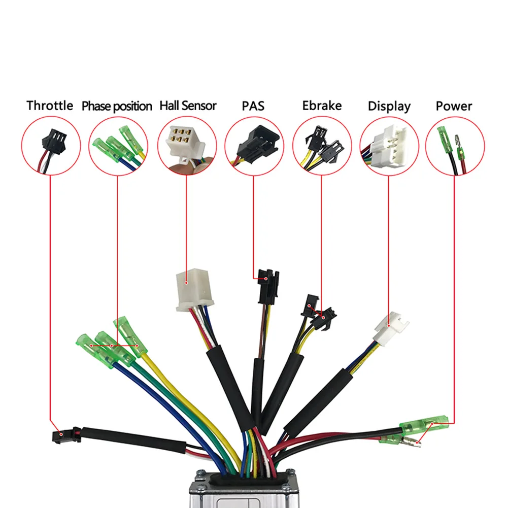 

Replacement Controller KT-15A Parts 250W 7A Controller DC36V/48V Electric Bicycle For 250W Brushless Motor Ebike