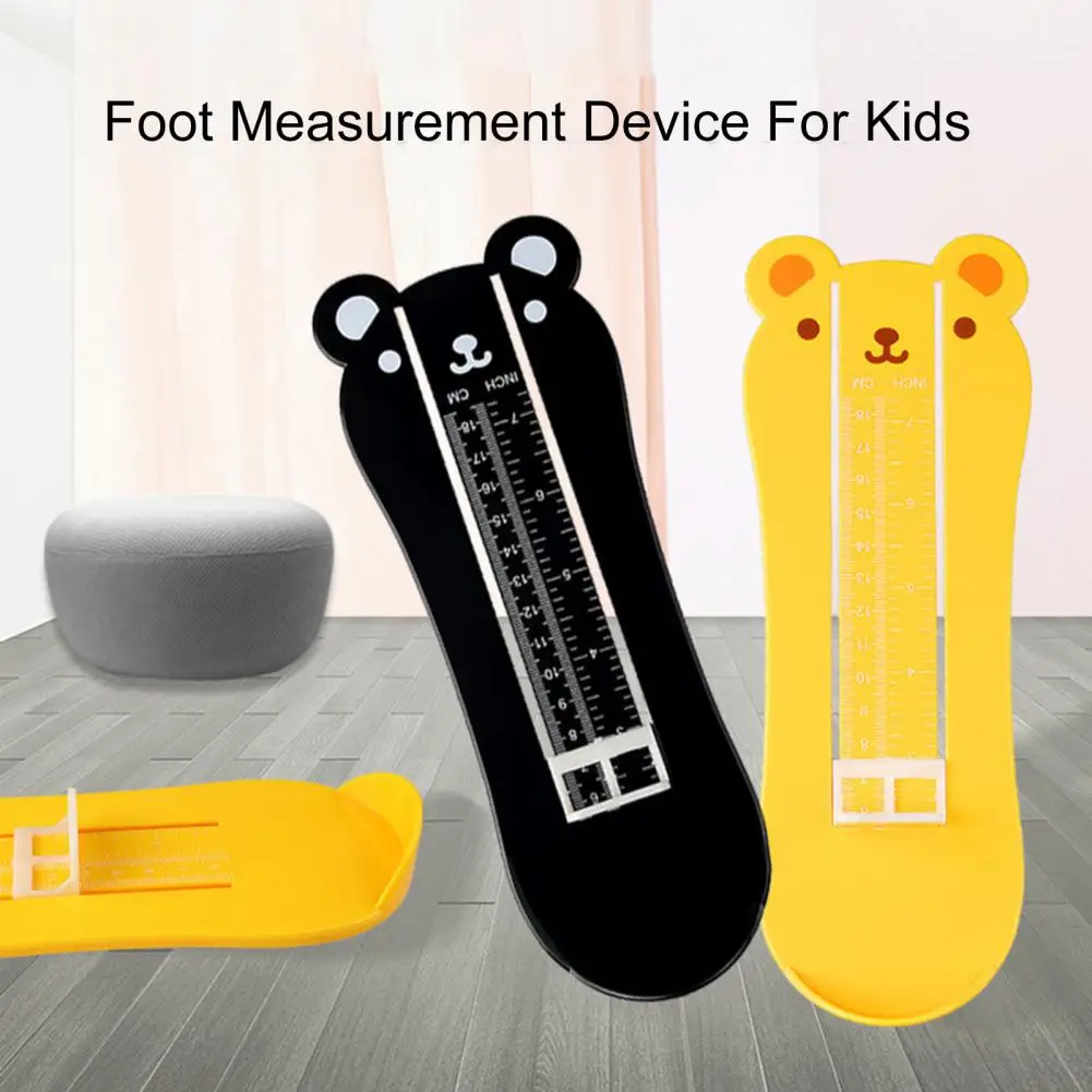 24*8.5cm Cartoon Bear Foot Measuring Device Length Measure Gauge Shoe Sizer Ruler Home Feet Measurer Accurate Measurement Chart
