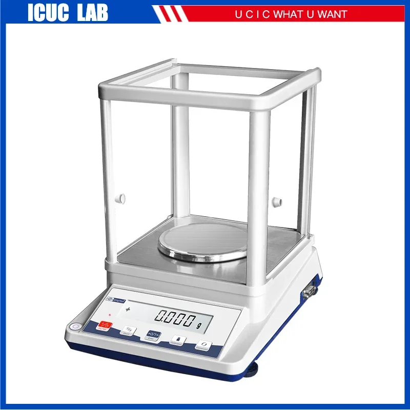JA103P High Accuracy Chemical Lab Analytical Electronic Balance with Glass Windproof Cover