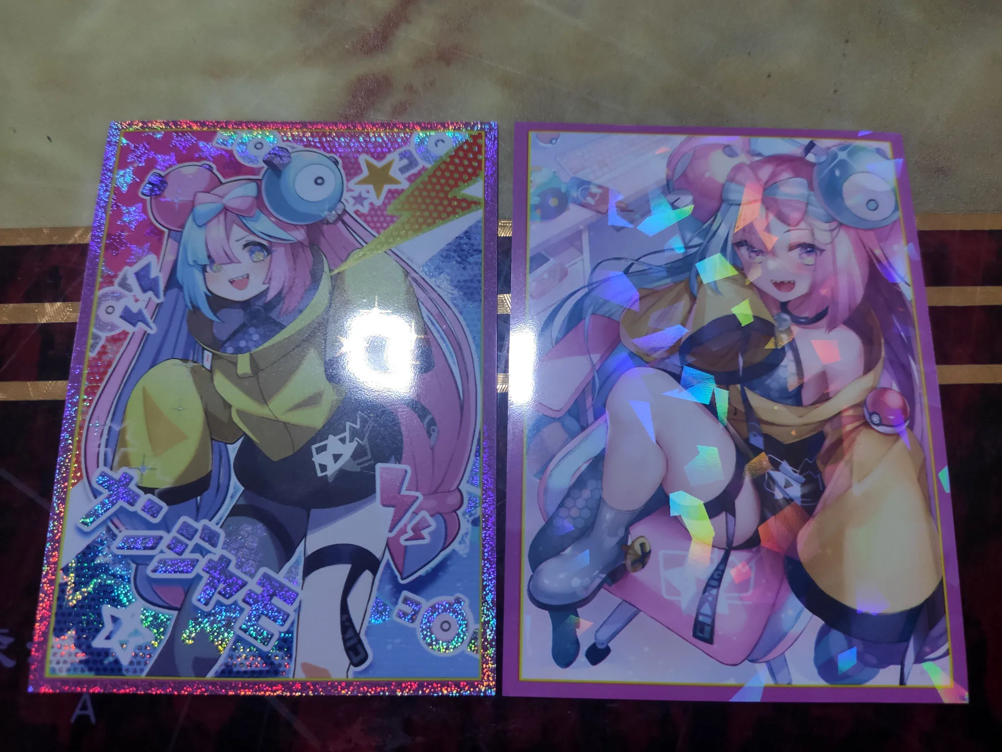 50pcs/pack Ptcg Dtcg Girl Cards Sleeve Super Cute Anime
