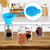 12Pcs/Set Seasoning Jars Square Glass Spice Bottle With Bamboo Lid Salt Pepper Shakers Spice Storage Jar Kitchen Accessories 3