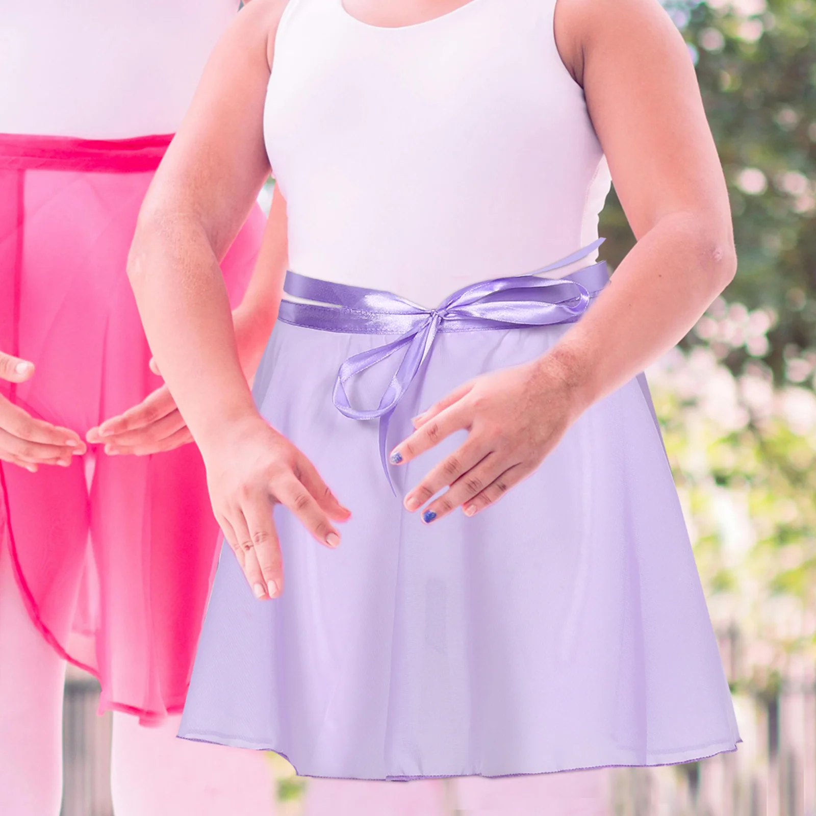Children's Ballet Skirt Tutu for Girls Dance Costume Violets Skirts Nylon Decor