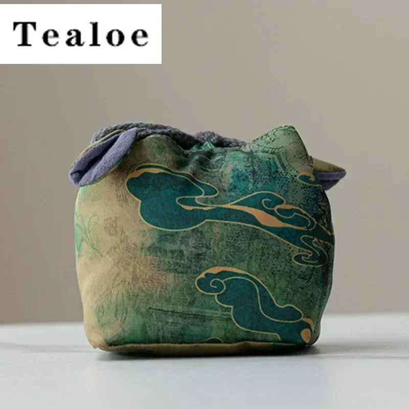Chinese Retro Thickened Tea Cozies Travel Portable Storage Bag Package For Tea Set Teapot Quick Cup Kettle Bag Tool Teaware