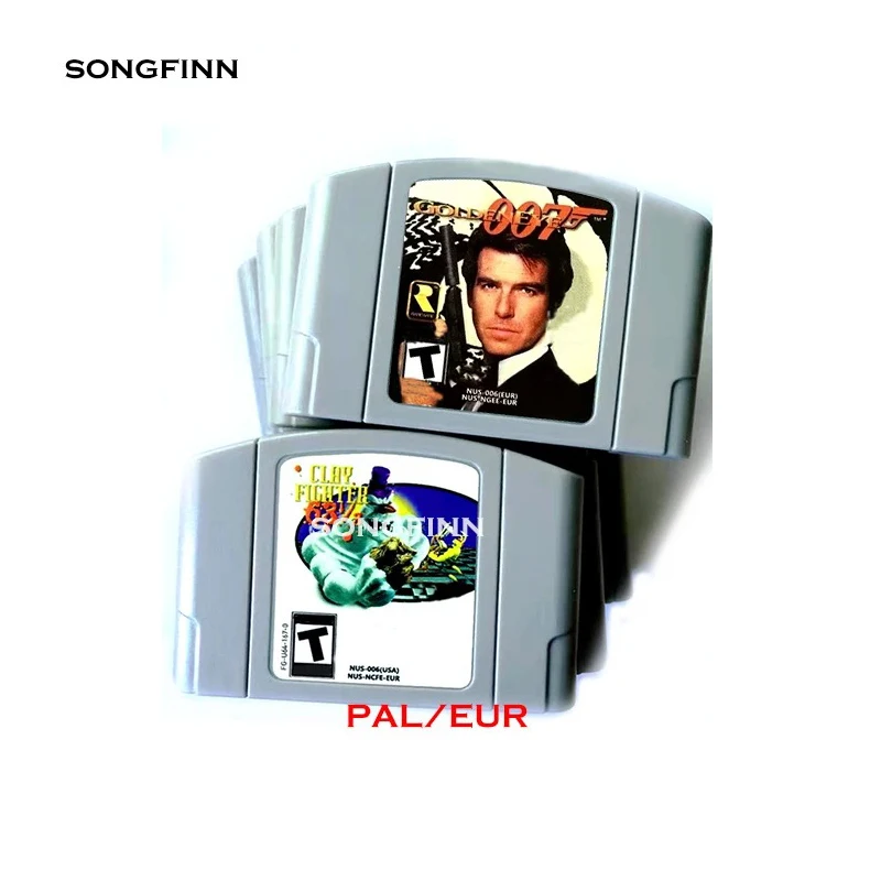 Игровой картридж версии EUR PAL для 64 бит игровой консоли Clay Fighter GoldenEye 007 Bomberman, вторая Атака