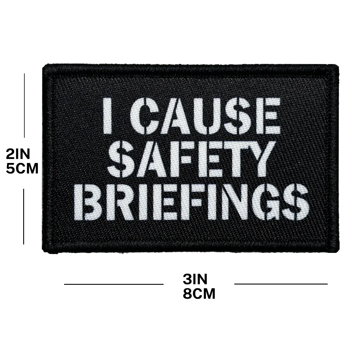 أنا أسبب ملخصات السلامة، رقعة مضحكة، رقعة معنويات مطرزة مع قفل بخطاف وحلقة لحقائب الظهر والسترات والقبعات