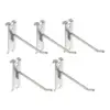 5 Pieces Wall Hooks Wall Grid Accessories Metal Multi Use Display Hooks for Grid Wall for Home Backyard Workplace , silver 25cm 4