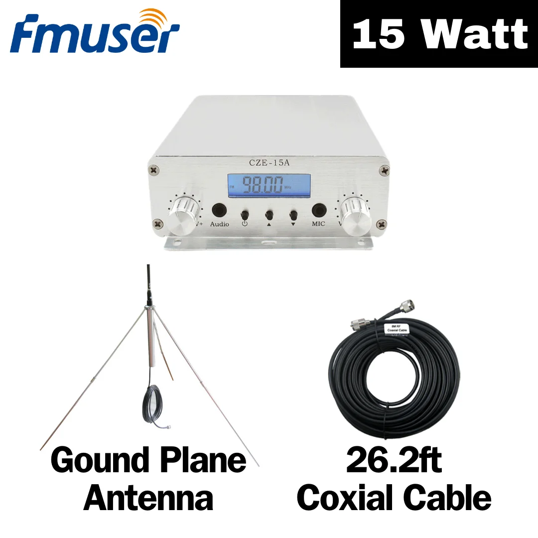 FMUSER15WFmTransmitterStereotransmisorforradiobroadcaststation