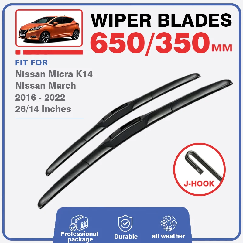 10" Balais Et Bras D'essuie-Glace Arrière Pour Nissan Pour Micra K14 2017- 2022