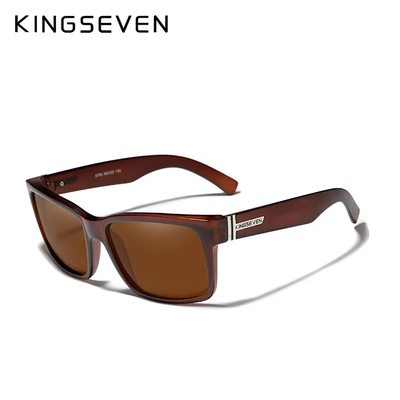 KINGSEVEN Beliebte Mode Neue Sommer Sonnenbrille UV400 Quadratischen Rahmen Polarisierte Männer/Frauen Anti-glare Fahren Outdoor Brillen