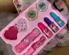 children's Cosmetic Makeup Kit Set Kids Makeup Box for Girl Party Birthday Gift Nontoxic Safety Lip gloss Nail Polish Eyeshadow 5
