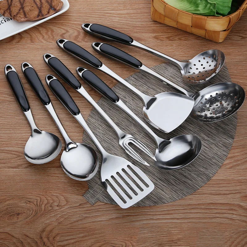 stainless steel spatula soup spoon shovel thickened anti-scalding rice spoon frying shovel kitchenware set kitchen utensils
