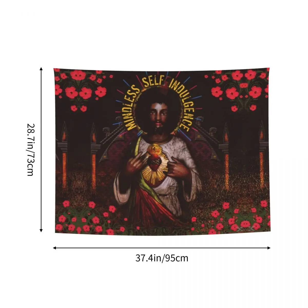Tapestry Decorations Msi Mindless Punk Rock Self Indulgence Jesus Tapestry Home Decor Hippie Wall Hanging Electro Tapestries For Living Room