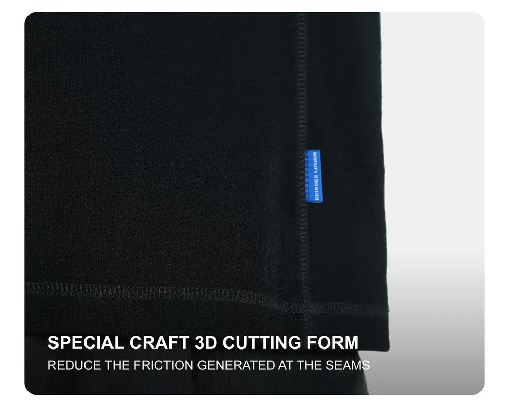 Reindee Lusion 25ss Merino wool 3d structure t-shirt skin frinedly breathable splicing materials techwear gorpcore