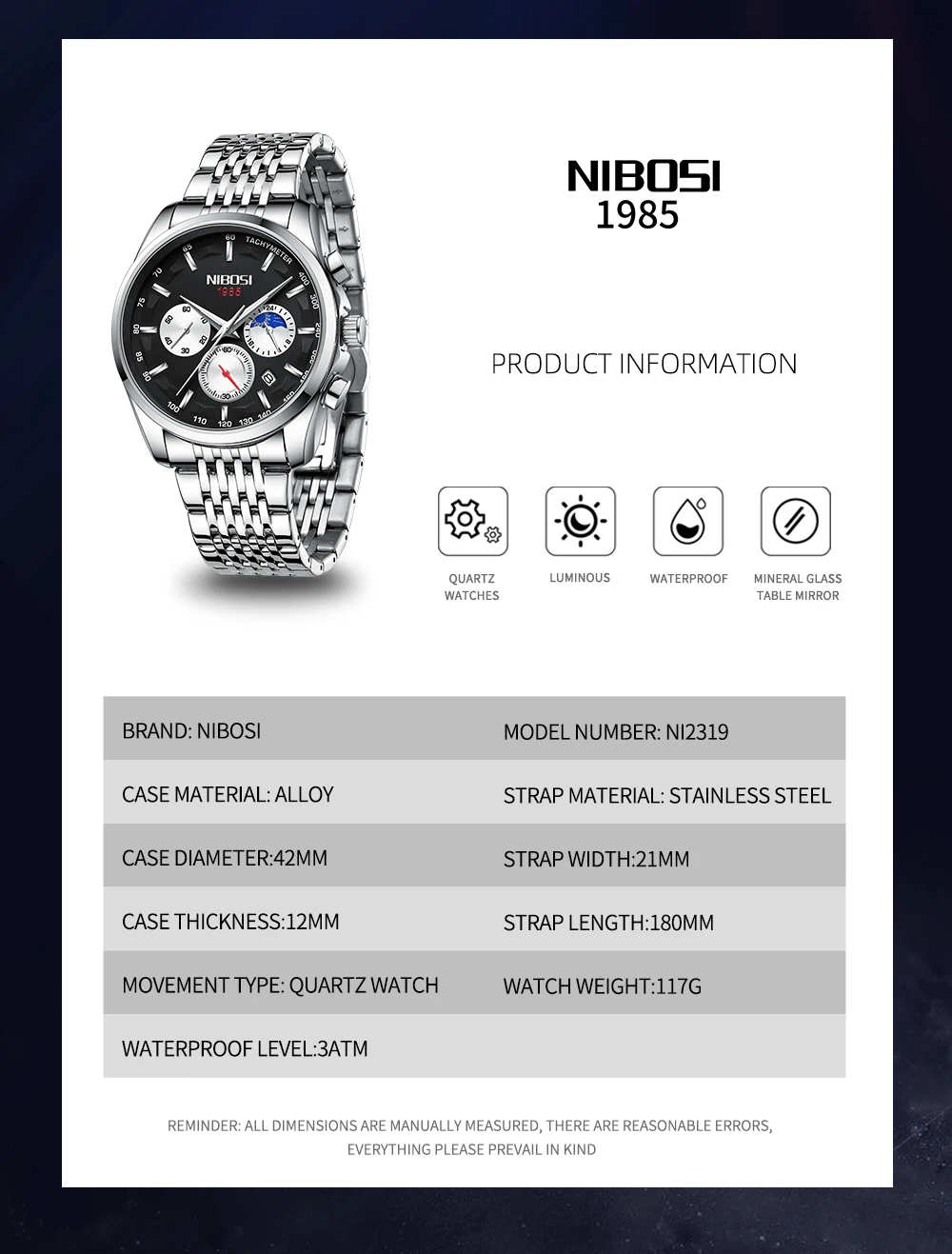 NIBOSI 2022 Relogio Masculino Fashion Brand Luxury Mens Watches Stainless Steel Waterproof Sports Quartz Men Watch For Gift Box