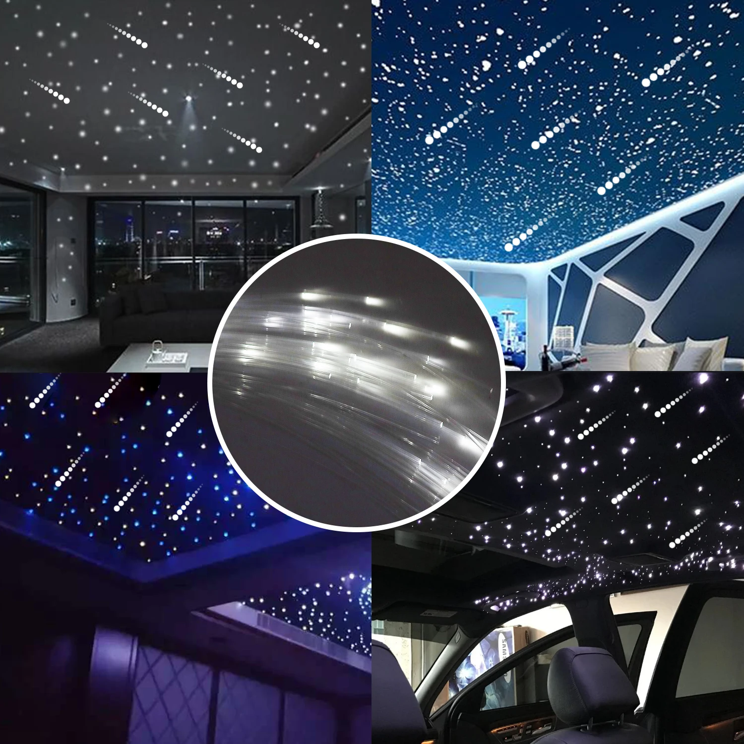 Shooting Star Meteor Fiber Optic Light app &RF Remote Control Meteor Effect White Lighting LED Engine Driver