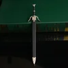 Wild Hunt Weapon Geralt Aerondight Steel Sword 22cm Game Peripheral Medieval Metal Ornament Weapon Model Gifts Toys for Boys 6