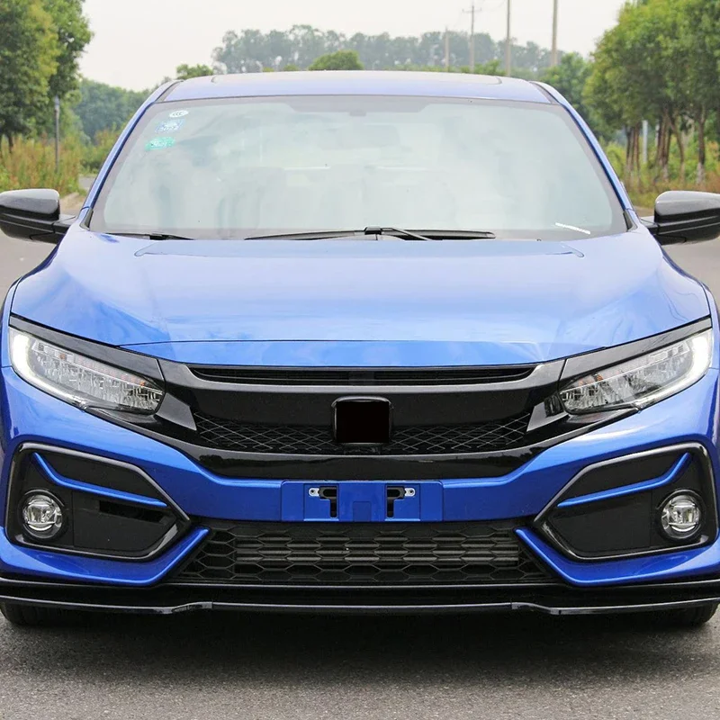 For Honda Civic 10th Gen 2016-2021 Front Grille Racing Grill Net Car Grid Splitter Upper Bumper Hood Mesh Grills 3 For Honda Civic 10th Gen 2016-2021 Front Grille Racing Grill Net Car Grid Splitter Upper Bumper Hood Mesh Grills 3