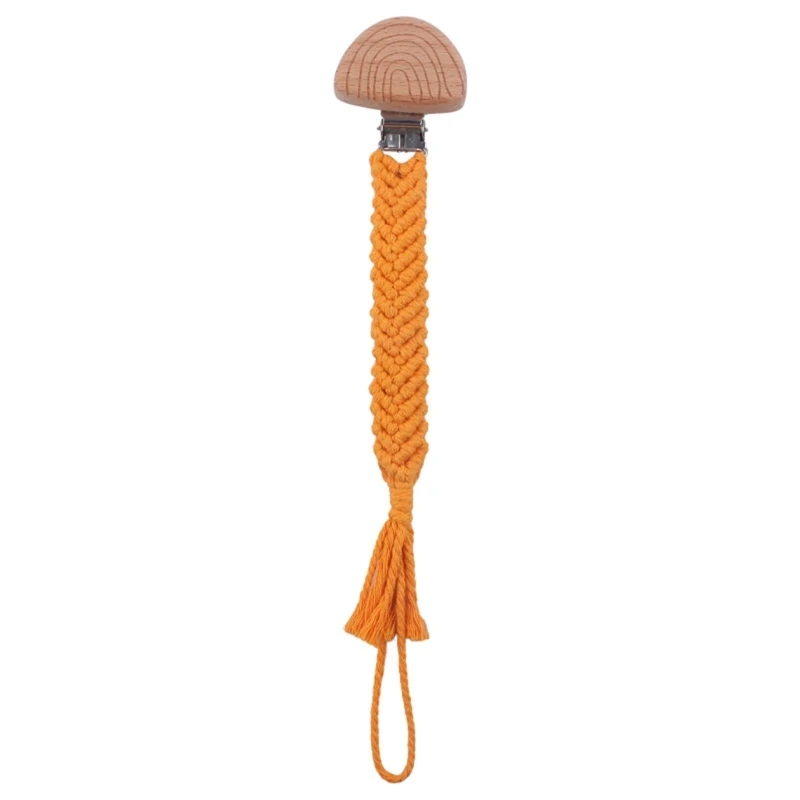 Wooden Cotton Pacifier Clip for Baby Girl Boy Infant Babies Soother Chain Holder