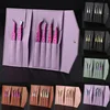 New 6PCS False Eyelash Tweezers Set For Fake Fan Lashes Extensions Planting Eyebrow Clip Eyelashes Tongs Makeup Nail Tools Kit 1