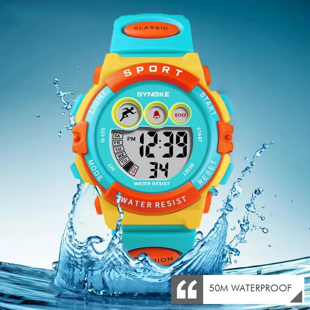 Montre de Sport étanche pour enfants, numérique LED, montre électronique de luxe pour enfants, garçons et filles, cadeaux 1
