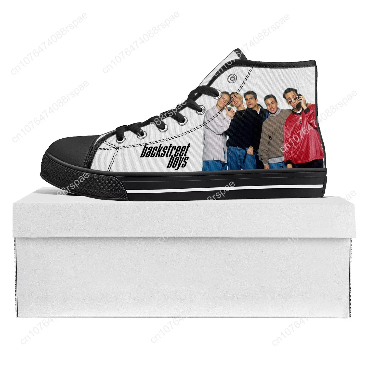 Backstreet Boys Pop Band Bsb Fashion High Top High Quality Sneakers Mens Womens Teenager Canvas Sneaker Couple Shoe Custom Shoe
