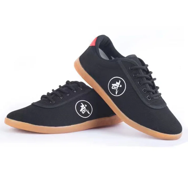 USHINE Hot Canvas Tai Chi Tendon Boots Good Quality Martial Arts Shoes Soft Bottom Practice Kung Fu Shoes Wingchun