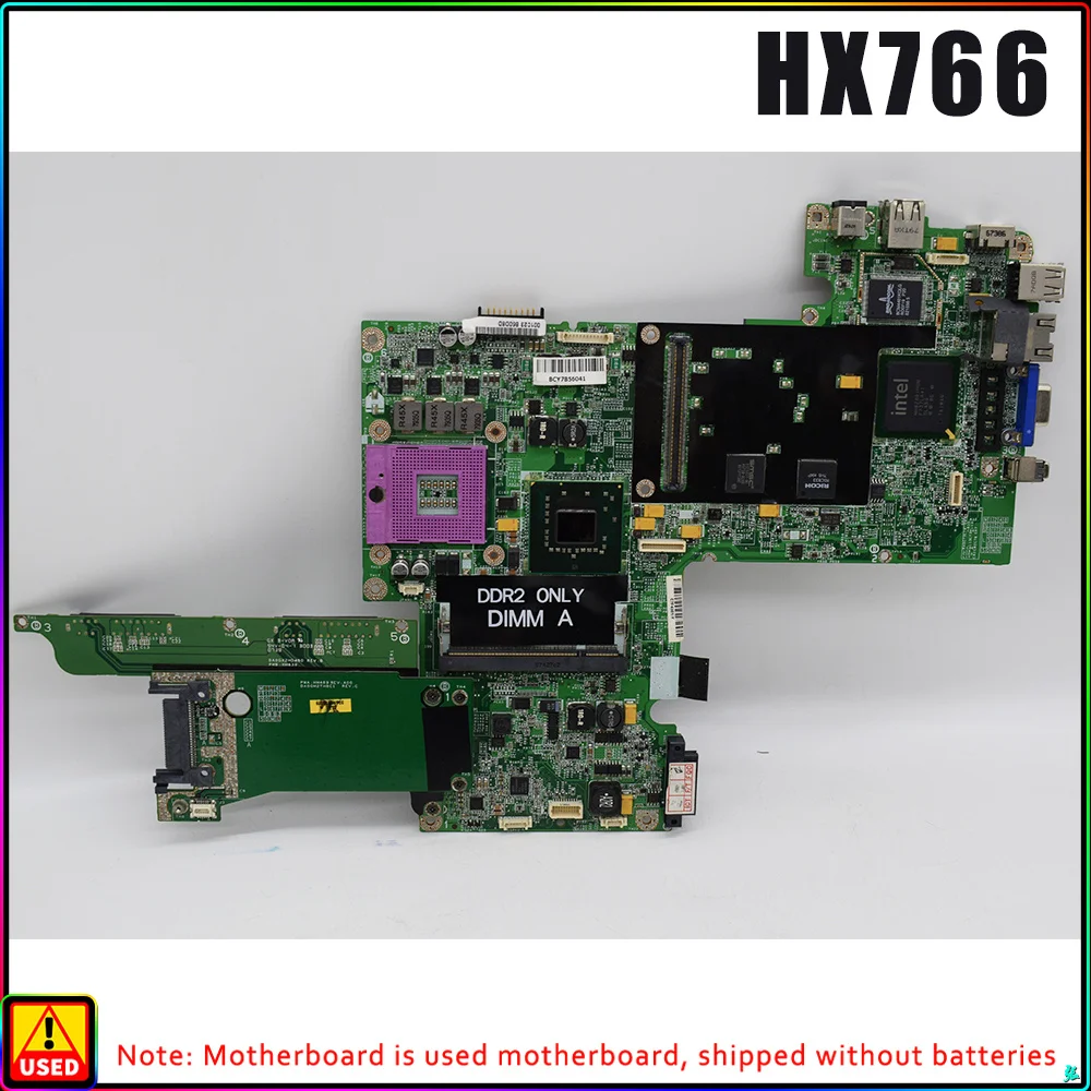 

OUGEDA CN-0HX766 0HX766 HX766 DA0FM5MB8G0 Laptop Motherboard For Dell Vostro 1700 965PM DDR2 Main Board free CPU fully test