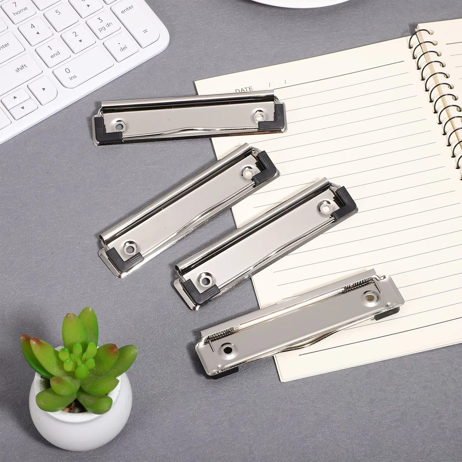 Clipboard Clamps Heavy Duty Spring Loaded Hardware Mountable File Board Clips For Daily Use Class School Stationery 6