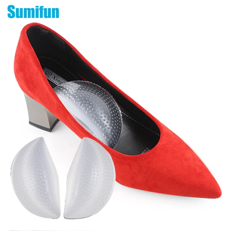 2Pcs Silicone Arch Support Pad High Heels Insole For Flatfoot Corrector Foot Orthopedic Shoe Cushion Pedicure Tool Health Care