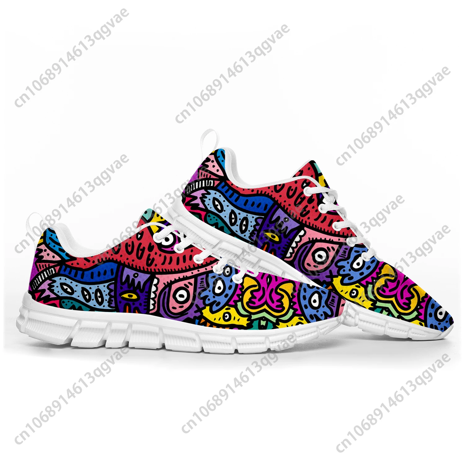 Graffiti Monsters Street Art Sports Shoes Mens Womens Teenager Kids Children Sneakers Custom Made High Quality Couple Shoe