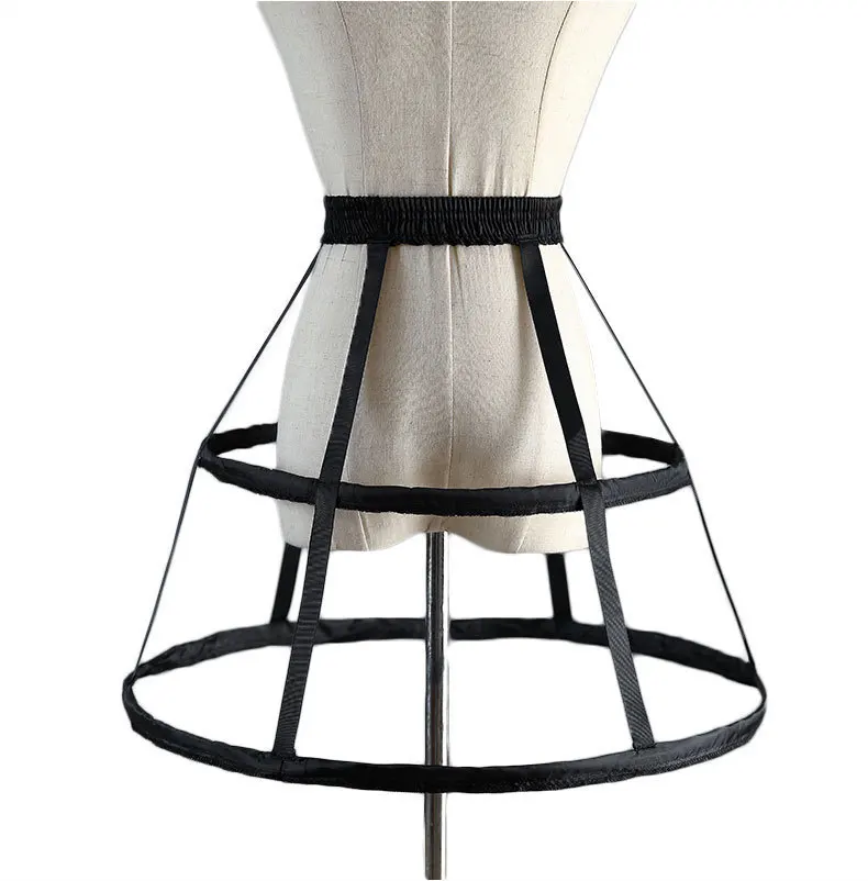 

2 Hoop Lady Dress Crinoline Cage Bustle Casual Petticoat Adjustable