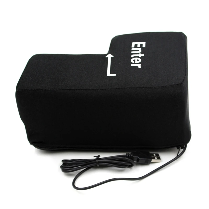 안티 스트레스 컴퓨터 거대한 Enter 키 큰 USB 키보드 환기 버튼 베개 데스크탑 스트레스 릴리버 쿠션
