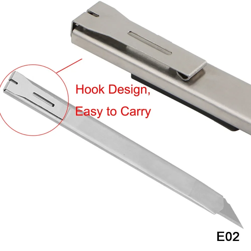 CNGZSY 사무실용 다용도 나이프, 그래픽 사인 제작용 예비 날, 비닐 아트 커터, 자동차 랩 도구, E02 + 3E03, 1 개, 30 개