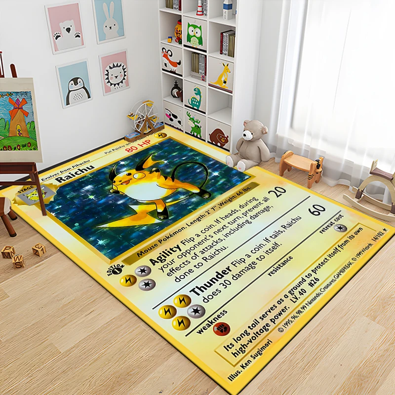 日本のアニメポケモンカードピカチュウ,柔らかい床マット,漫画の