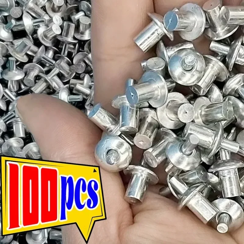 Rivets and Fasteners Aluminum Alloy Expansion Rivets Hammer Drive Expansion Nails Head Piercing Rivet Stainless Steel Rod Screws Board Wall Fasteners