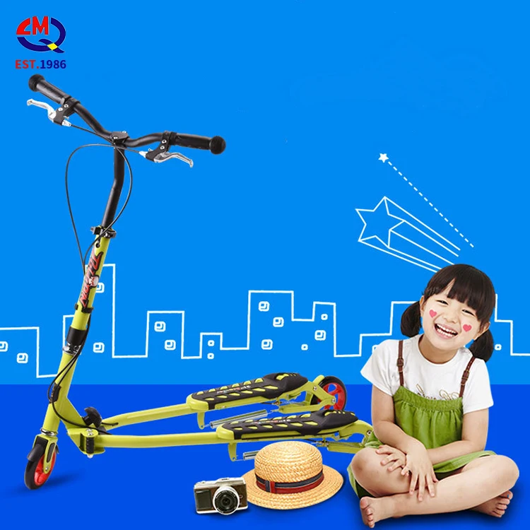 Big Wheel PU 3 Wheels Pedal Foldable Kid Scooters Printed Flashing Light Children Kids Scooter
