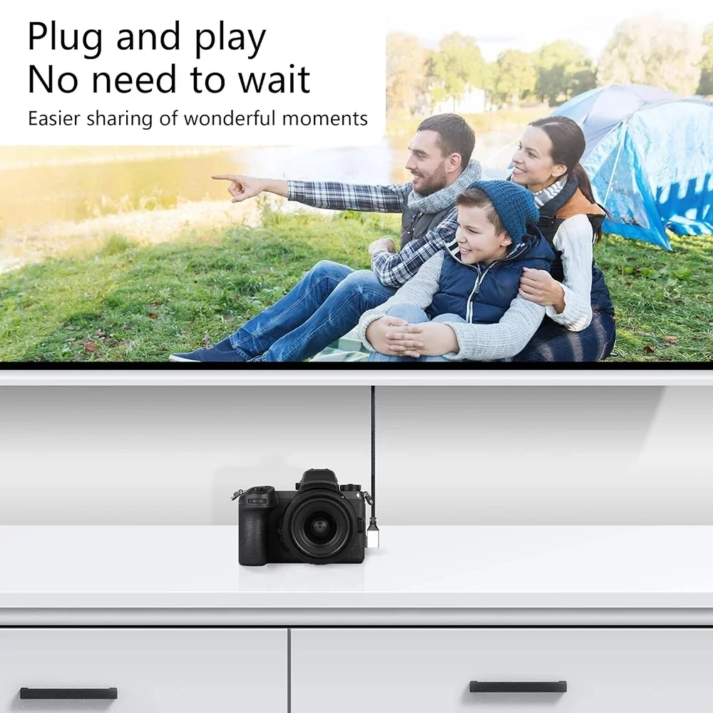 노트북 카메라 태블릿 캠코더용 얇은 코드, 8K UHD 케이블, 0.5m, 1m, 90 도 상하좌우 각도, Mini-HD Micro-HD to HD 포트