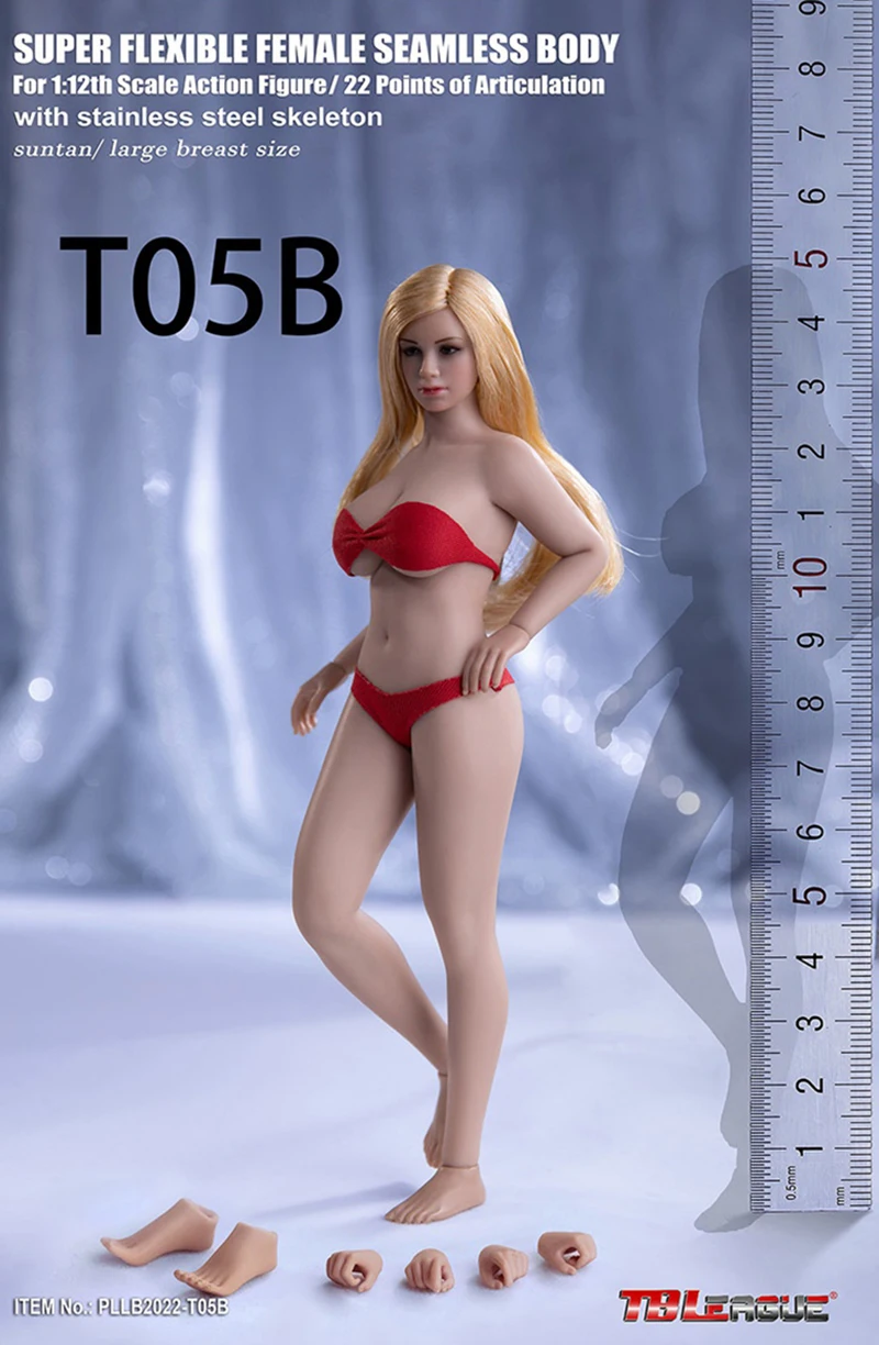 TBLeague PLLB2022-T05A PALE 女素体 1/12 1/12 TBLeague PLLB2022-T05A Female Pale Body With Head Doll