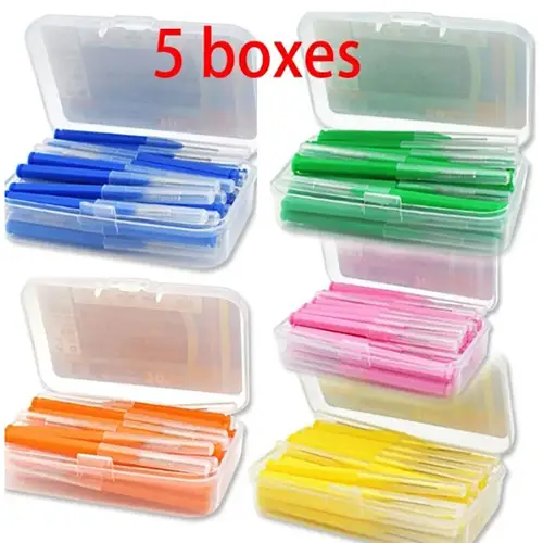 30/80/150/160Pcs I-type push pull interdental brush 0.6-1.5Mm Cleaning Between Teeth Oral Care Orthodontic I Shape Tooth Floss - Image 8