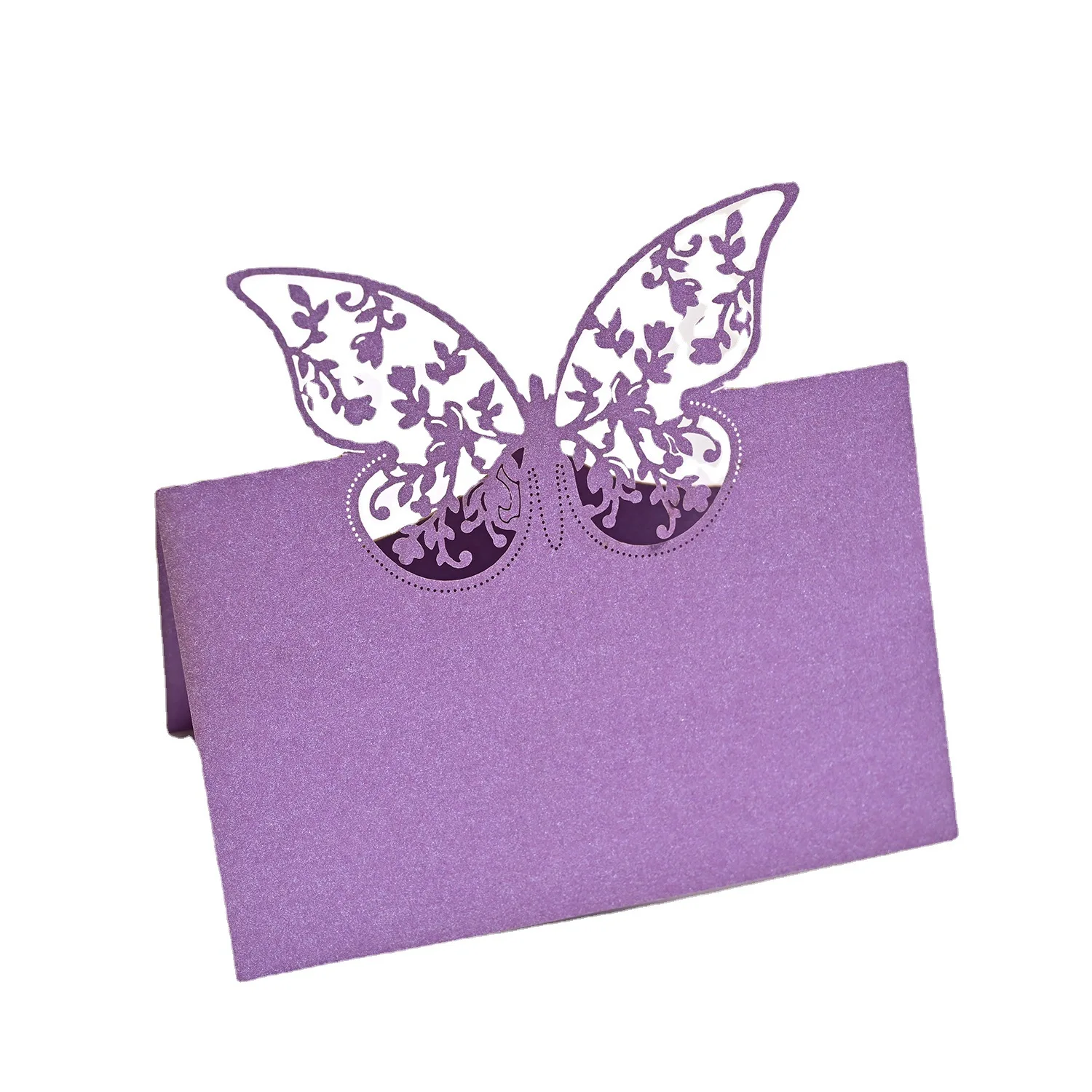 Place cards 20/50pcs Laser Hollow Butterfly Wedding Place Card Banquet Party Birthday Seat Card Name Sign-in Table Flower Greeting