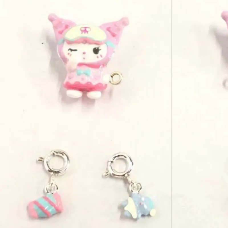 

Kawaii Sanrio Anime Kuromi Copper Scattered Beads Cute Cartoon Pajamas Versatile Sweet DIY Lovely Dripping Adhesive for Girls