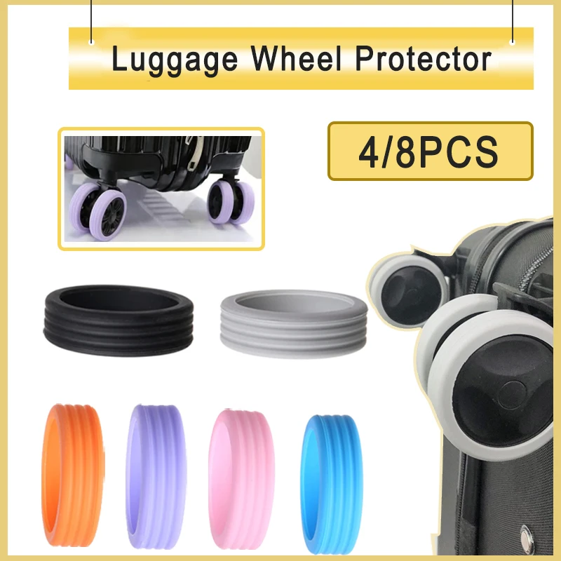 Wheels protector Silicone wheels protector Wheel cover Silicone Suitcase Casters Silent Suitcase Wheel Protective Cover Trolley Case Wear-resistant Accessories Pulley Cover