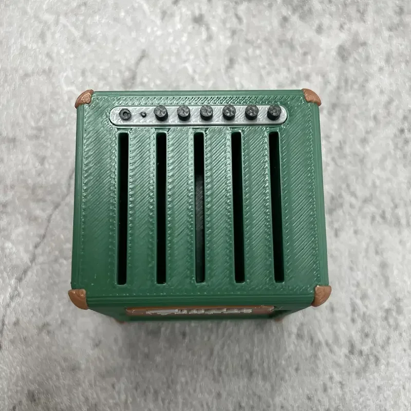 3D Printed Music Guitar Bass pick Storage Box Modern Art Simulated speakers Modeling Space-saving Desktop Ornament Friend Gifts