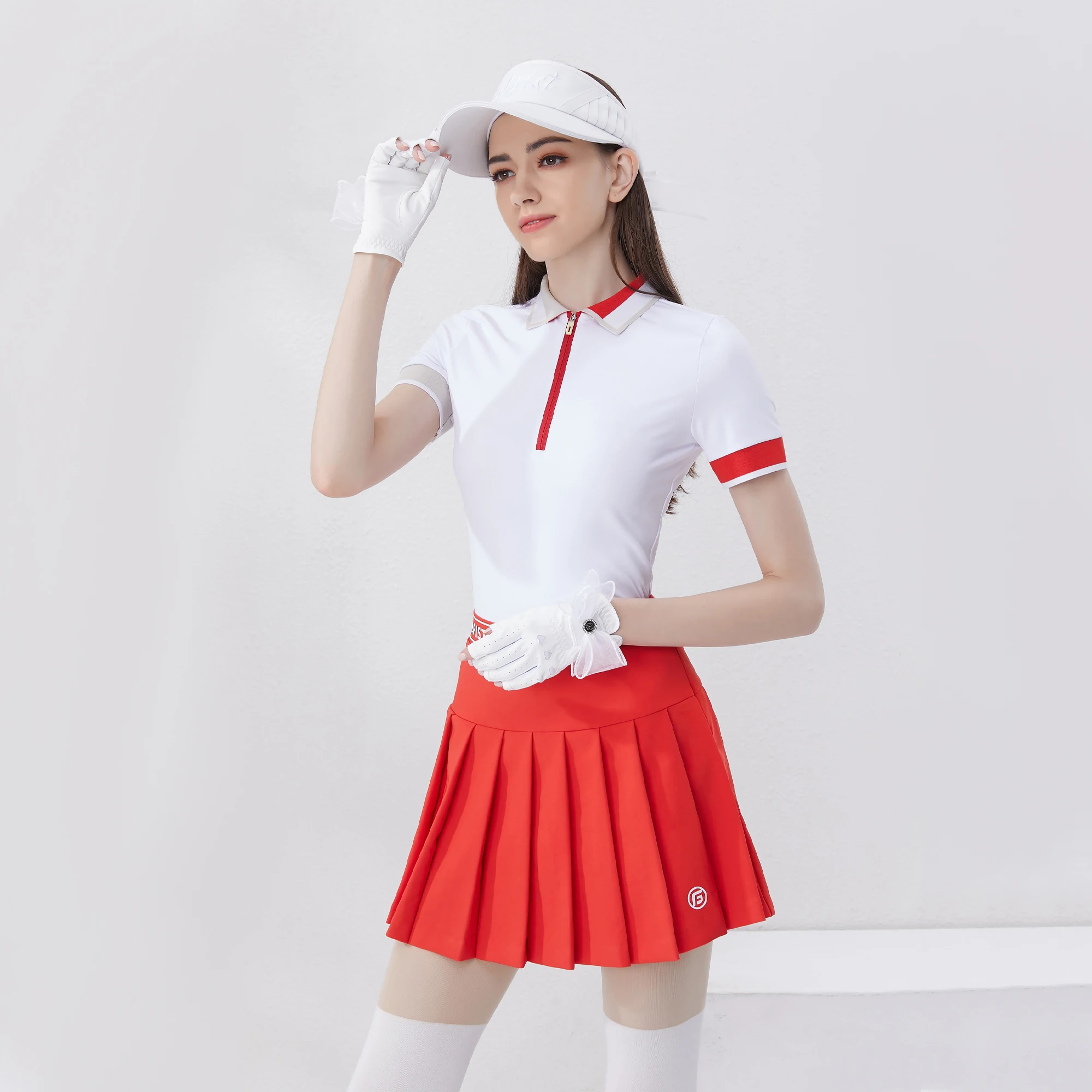 Golfist Golf Wear Ladies Polo Shirt Zipper Short Sleeve T-shirt Quick Dry Outdoor Athletic Tops Women's Golf Clothing women golf clothing