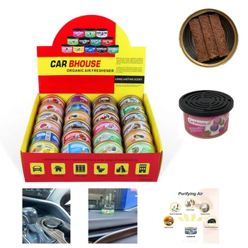 Car Air Fresheners: lemon Scent | Organic Cans | Odor Eliminator Essential | Long-Lasting | Strong Fragrance | For Home Closet 1