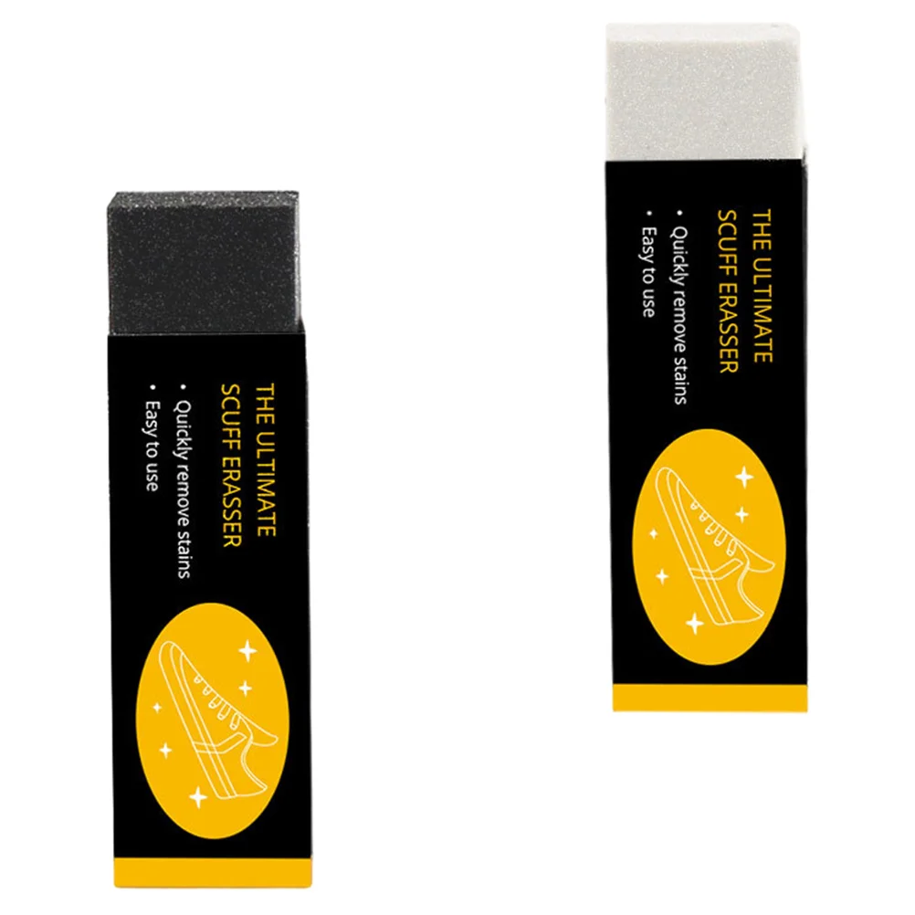 2 Pcs Rubber Shoes Eraser Cleaning Supply Polishing Tool Home Brush Cleaner All Purpose Fur Decontamination Particles Women's