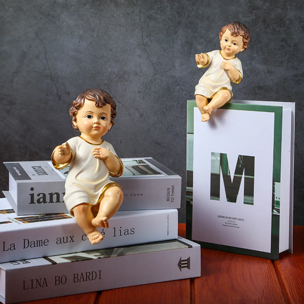 Description Picture 6 of itemJesus Figurine Statue Religious Nativity Holy Ornament Child Home Figurines adornment Figure Christ Model Resin Crafts Souvenirs