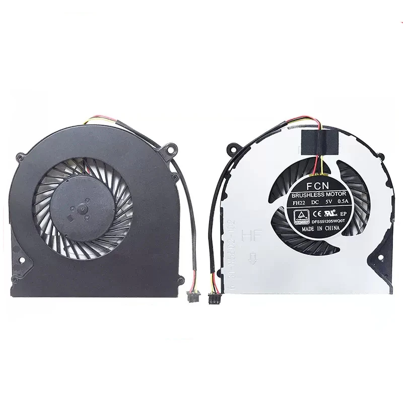 

New Genuine Laptop Cooler CPU GPU Cooling Fan For Hasee Z6-KP5S1 X55TI-581S1N Z6-KP5D3 Z6-KP5GT KP5D1
